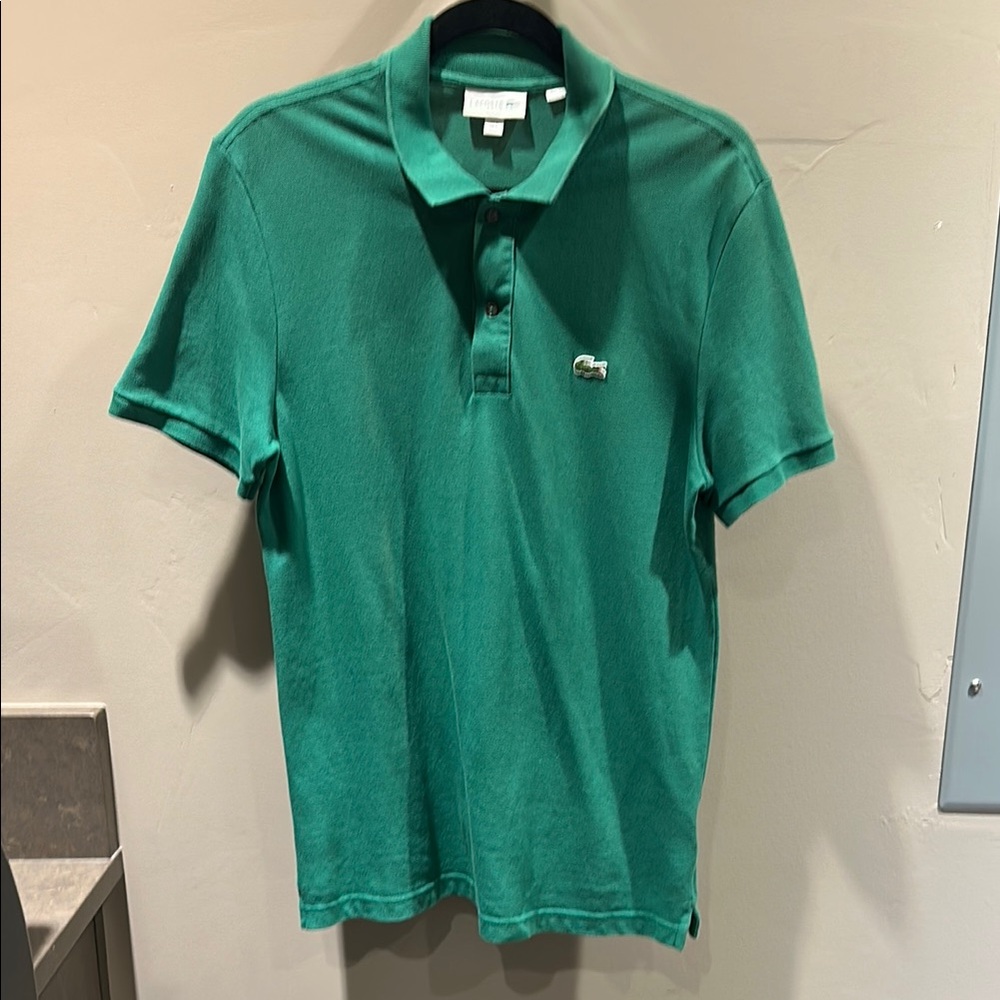 Lacoste Classic Green Polo Slim Fit Size 5 US L